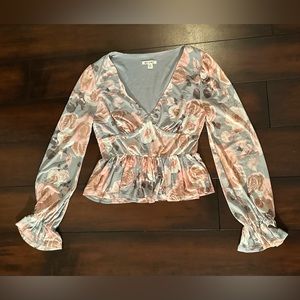 Miami flower blouse sz XS
